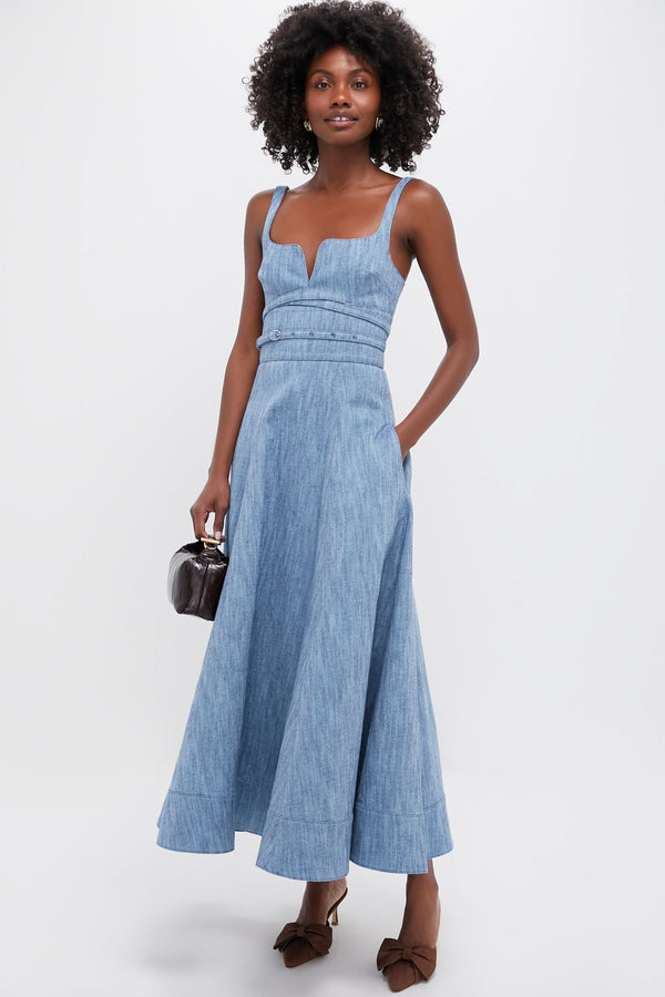 Stone Blue Sirene Maxi Dress