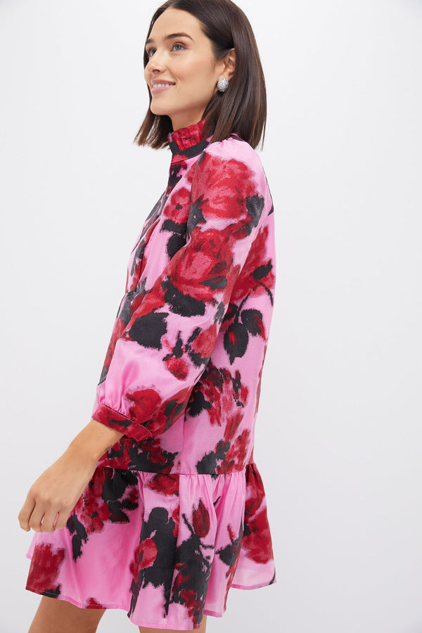 Cerise Blossom Jacquard Palmerston Dress