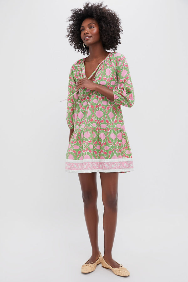 Exclusive Celery Lisbon Print Priya Dress
