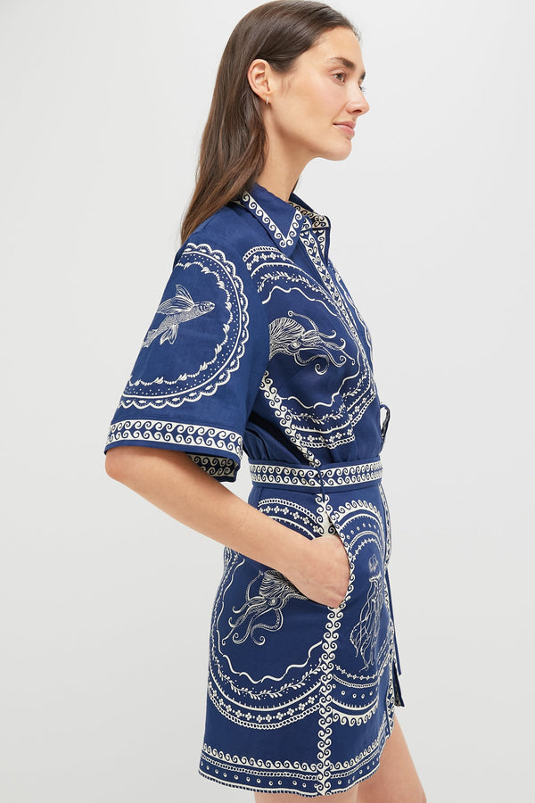 Navy Oceane Mini Dress