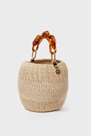 Cream with Tortoise Pot de Miel with Resin Top Handle