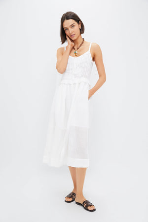 Pearl Zora Solid Tank Button Down Dress