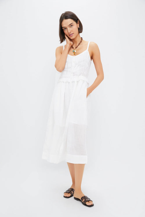 Pearl Zora Solid Tank Button Down Dress