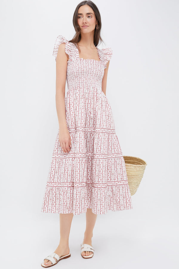 Emma Ikat Stripe Pink Multi Ellie Nap Dress