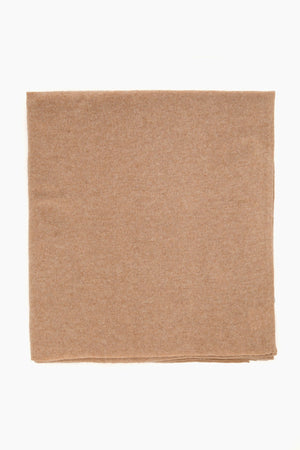 Camel Heather Cashmere Travel Wrap