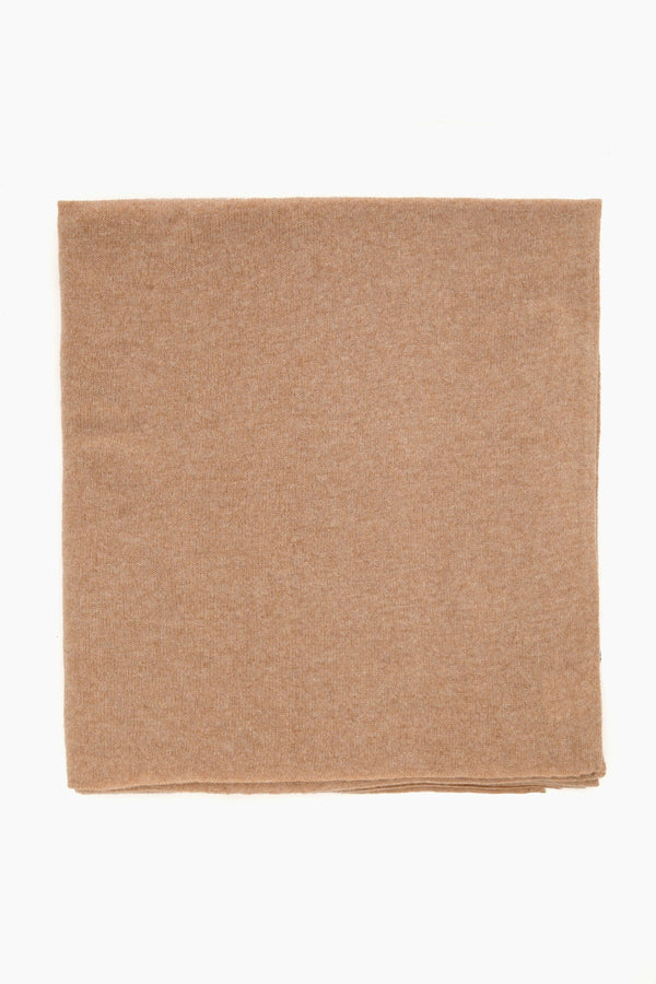 Camel Heather Cashmere Travel Wrap