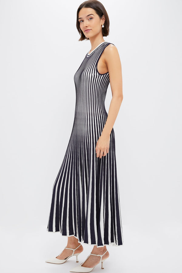 Navy Stripe Knit Amie Dress