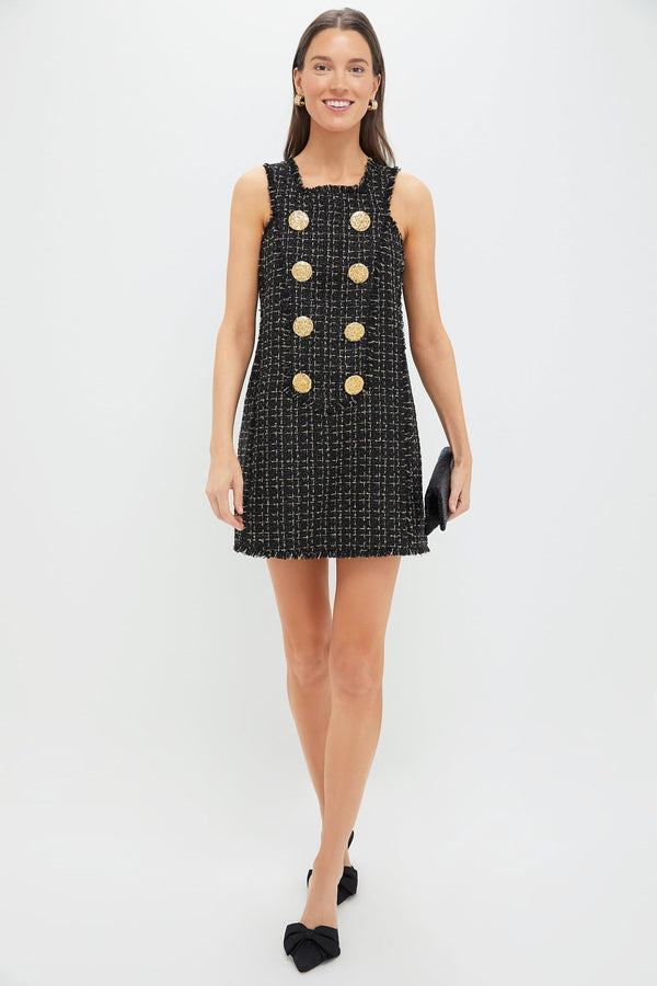 Black Tweed Antonia Dress