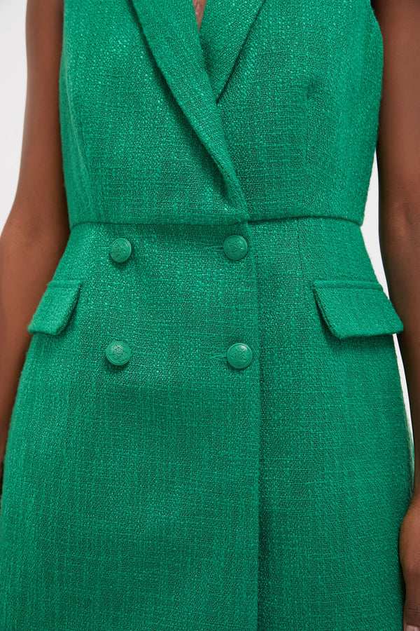 Kelly Green Tweed Campbell Romper