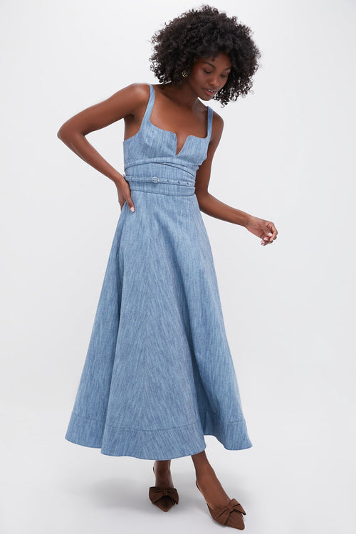 Stone Blue Sirene Maxi Dress