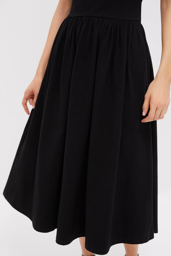 Black Mikaela Midi Dress
