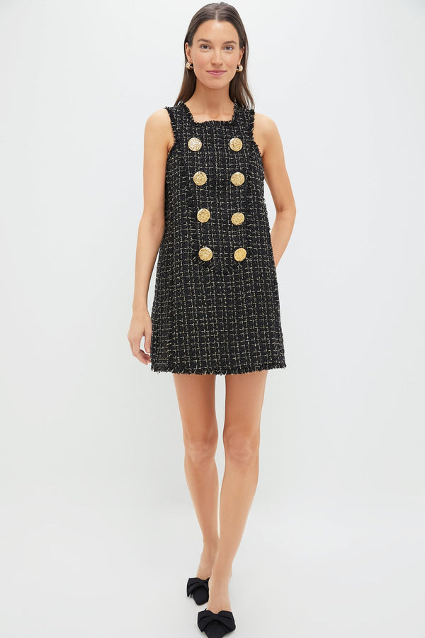 Black Tweed Antonia Dress