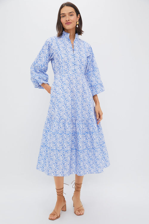 Baby Blue Ditsy Floral Hillsborough Dress