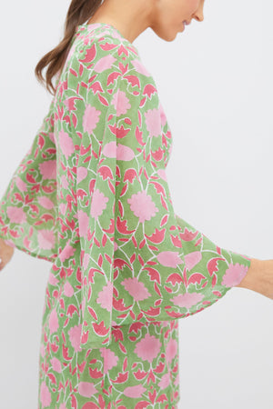 Exclusive Celery Lisbon Print Mary Dress
