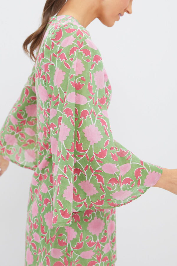 Exclusive Celery Lisbon Print Mary Dress