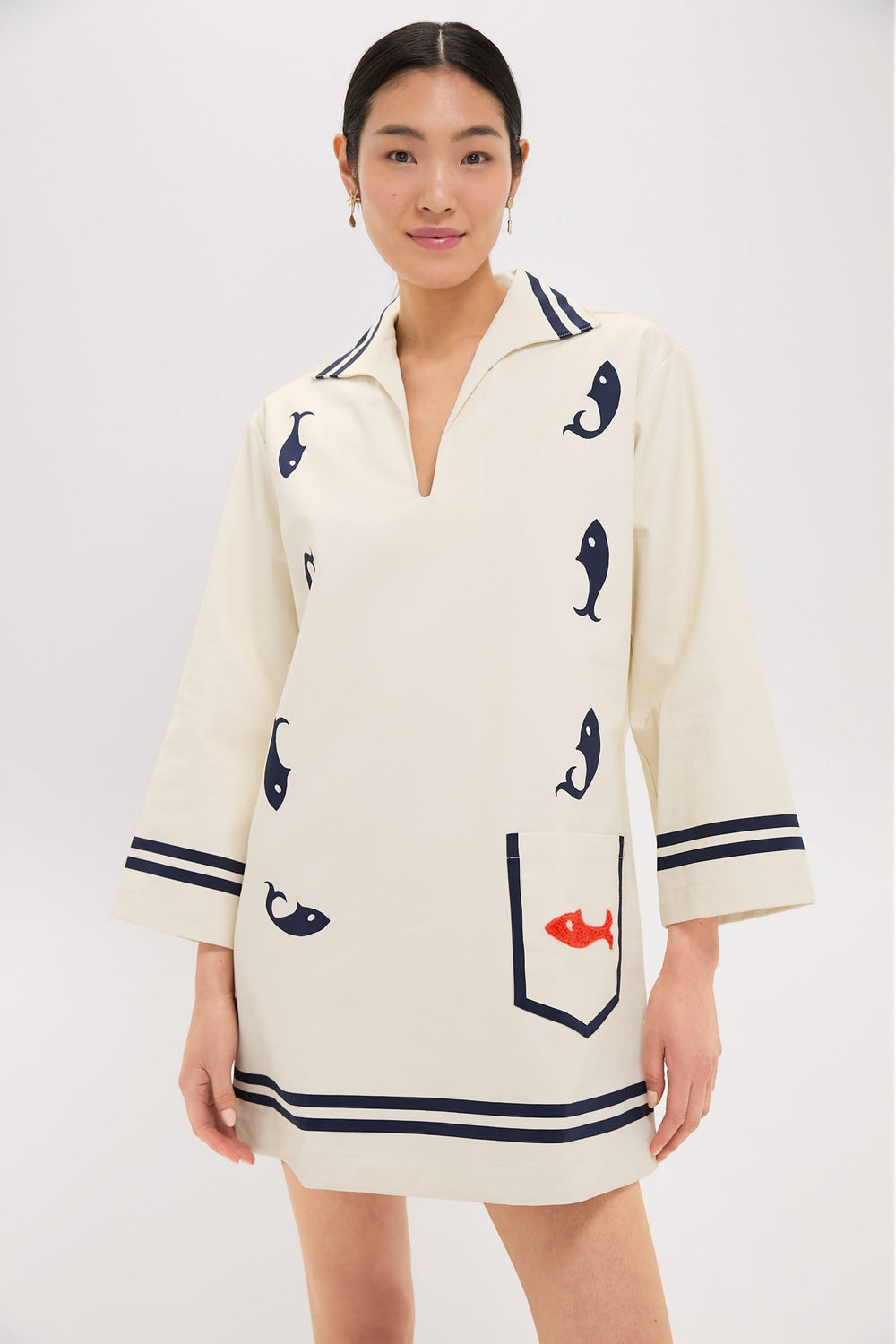Cream Marine Tunic Dress