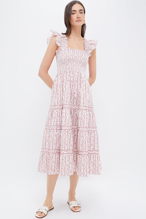 Emma Ikat Stripe Pink Multi Ellie Nap Dress