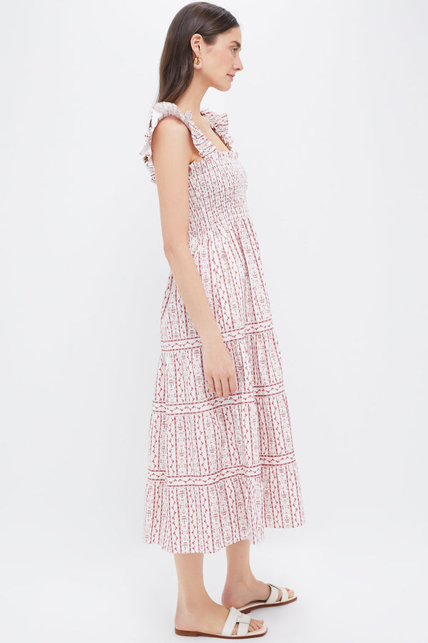 Emma Ikat Stripe Pink Multi Ellie Nap Dress