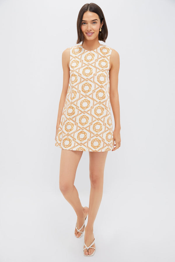 Ivory and Orange Anicka Mini Dress