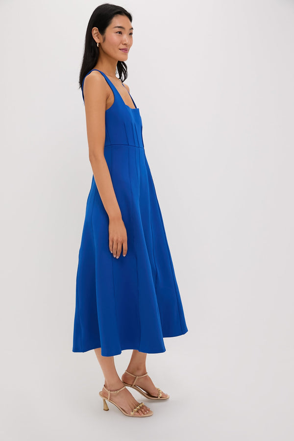 Azure Double Knit Jersey Julietta Dress