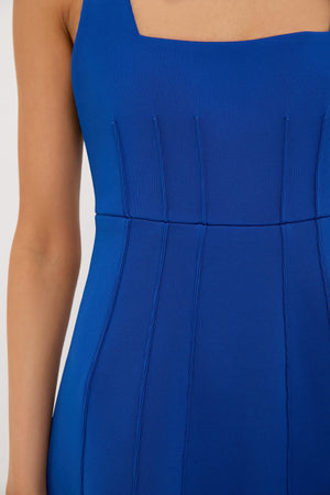 Azure Double Knit Jersey Julietta Dress