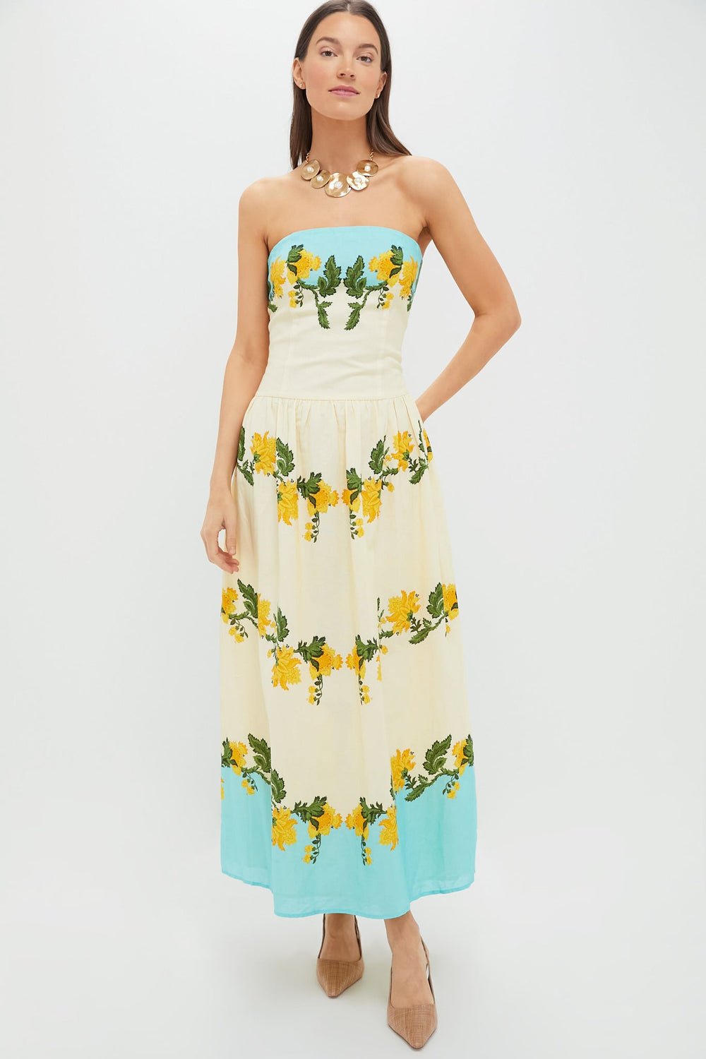 Aqua Mix Bennet Midi Dress