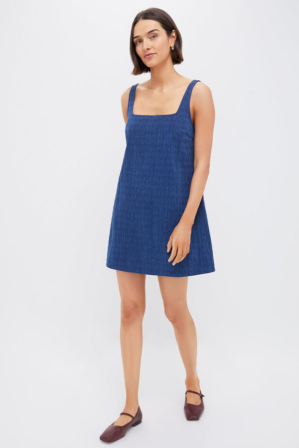 Geo Textured Denim Cassie Dress