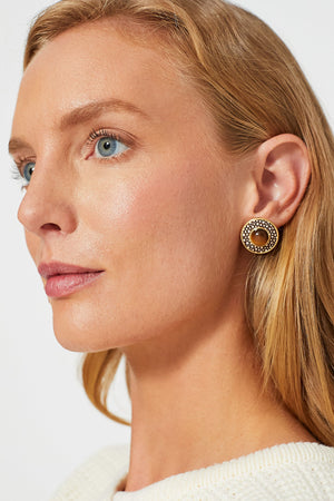 Tiger's Eye Emery Studs