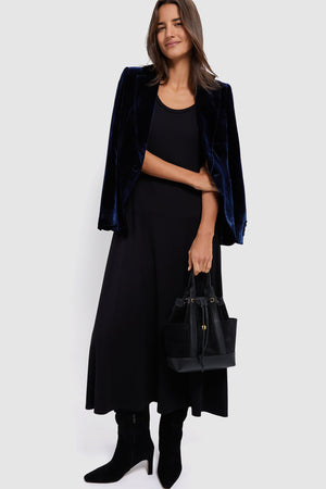 Black Short Sleeve Sara Maxi Dress