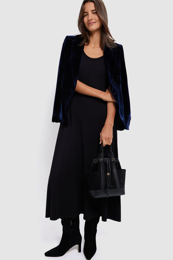 Black Short Sleeve Sara Maxi Dress