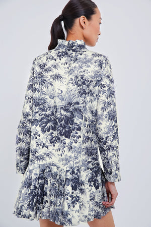 Navy Blue Toile Tate Dress