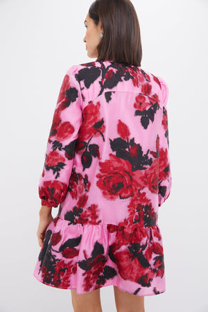 Cerise Blossom Jacquard Palmerston Dress