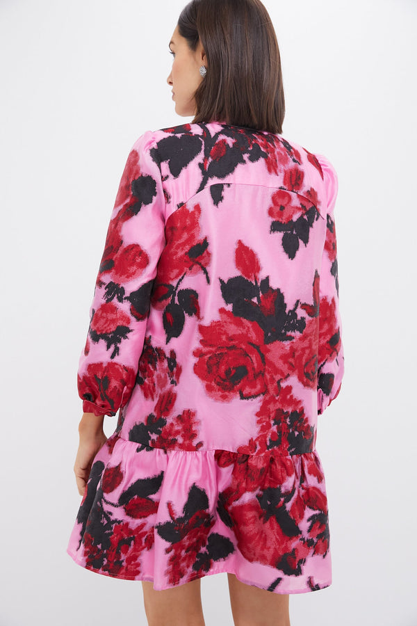Cerise Blossom Jacquard Palmerston Dress