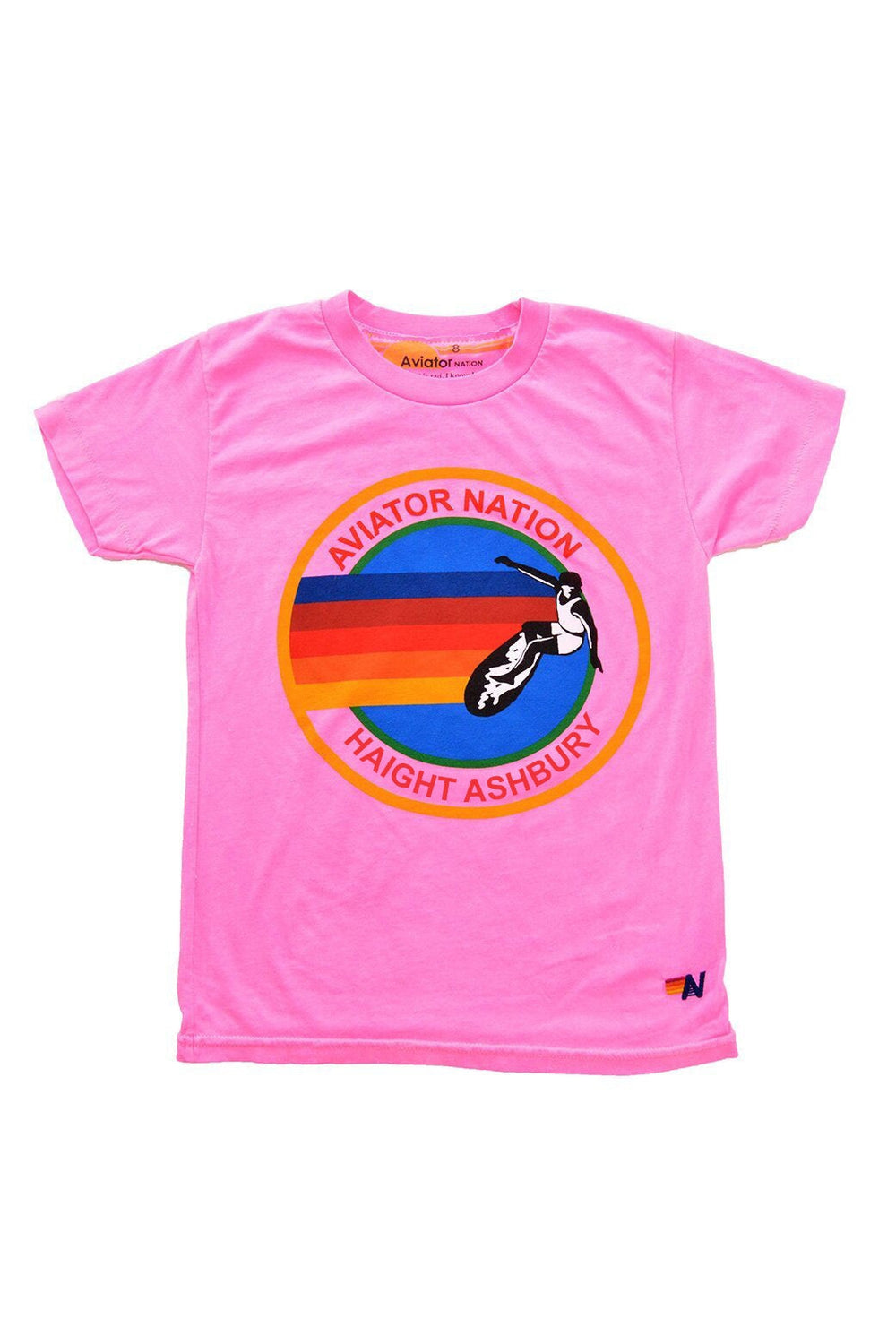KID'S AVIATOR NATION HAIGHT ASHBURY TEE - NEON PINK