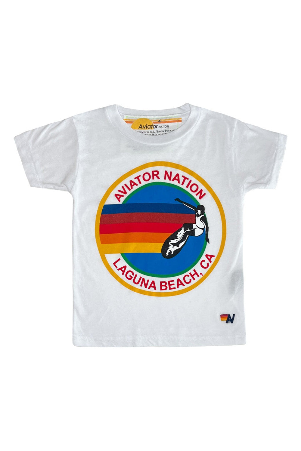 KID'S AVIATOR NATION LAGUNA BEACH TEE - WHITE