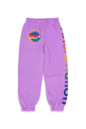 KID'S AVIATOR NATION SWEATPANTS - NEON PURPLE