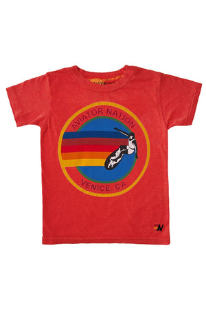 KID'S AVIATOR NATION TEE - RED
