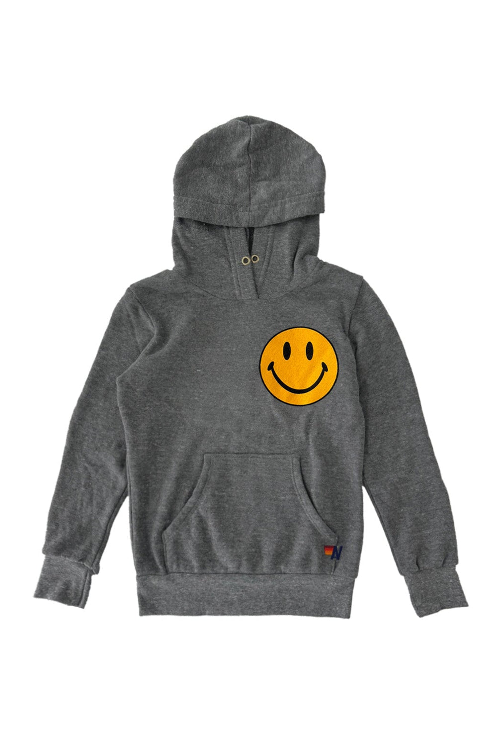 KID'S SMILEY 2 PULLOVER HOODIE - HEATHER GREY