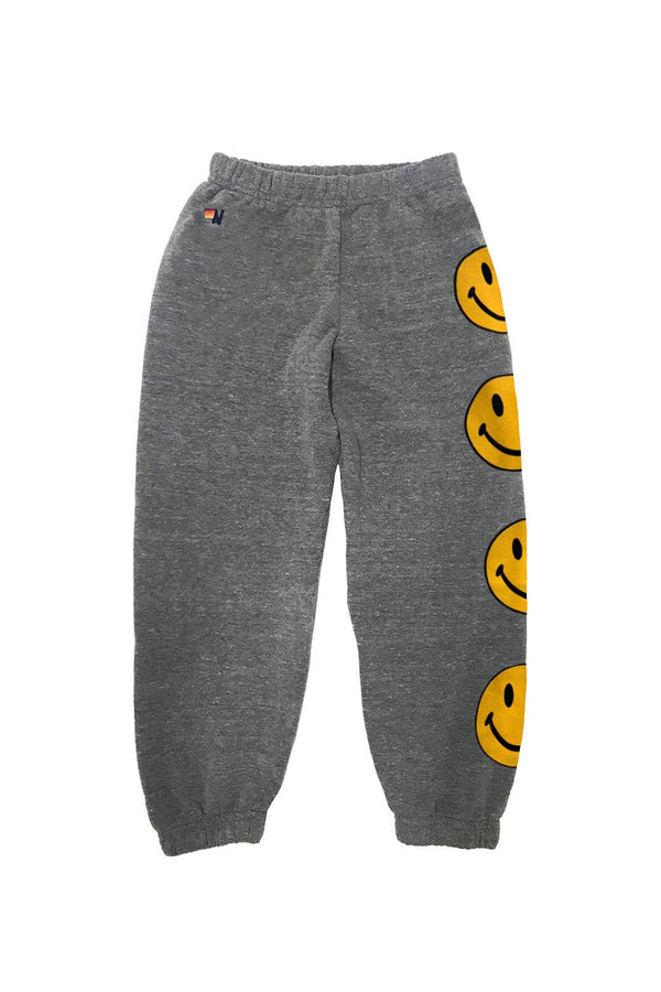 KID'S SMILEY 2 SWEATPANTS - HEATHER GREY