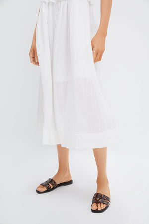 Pearl Zora Solid Tank Button Down Dress