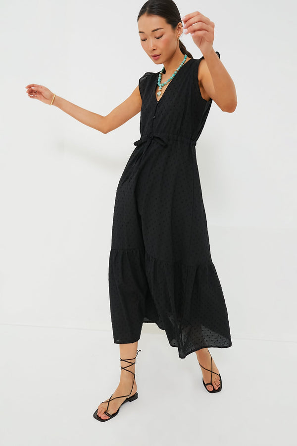 Black Swiss Dot Surya Dress