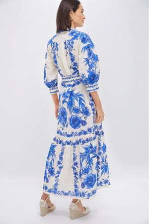 Antigua Blue Bianca Linen Dress