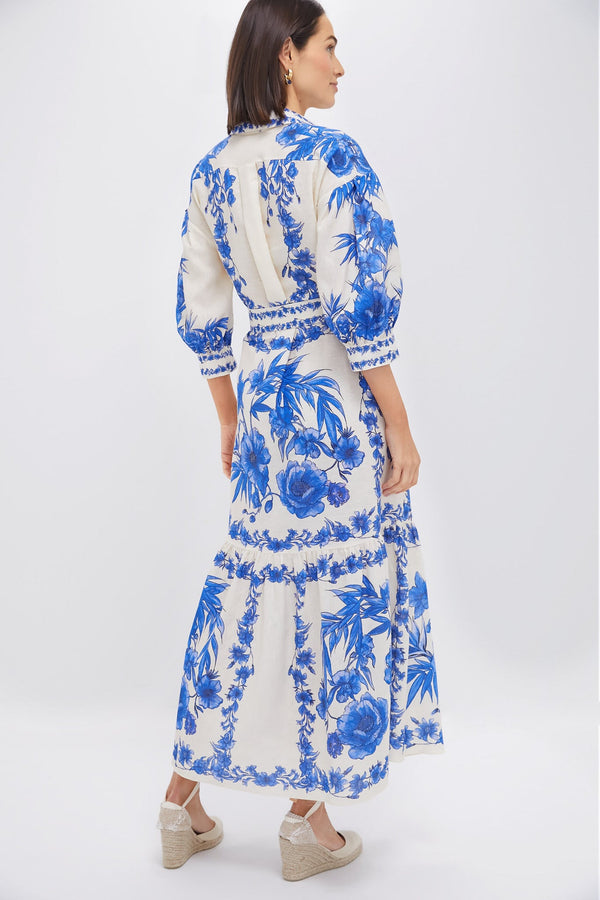 Antigua Blue Bianca Linen Dress