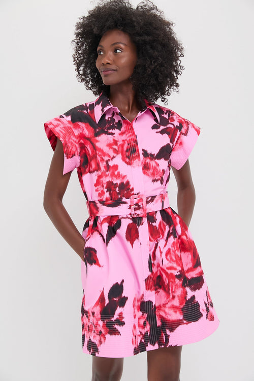 Cerise Blossom Mini Chloe Dress
