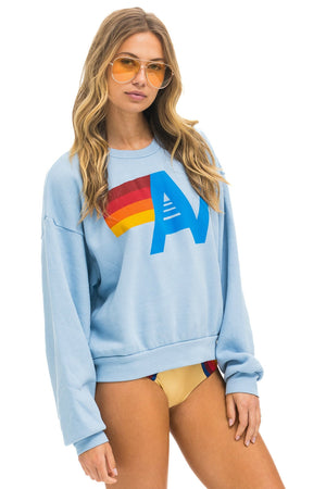 LOGO RELAXED CREW SWEATSHIRT - ICE