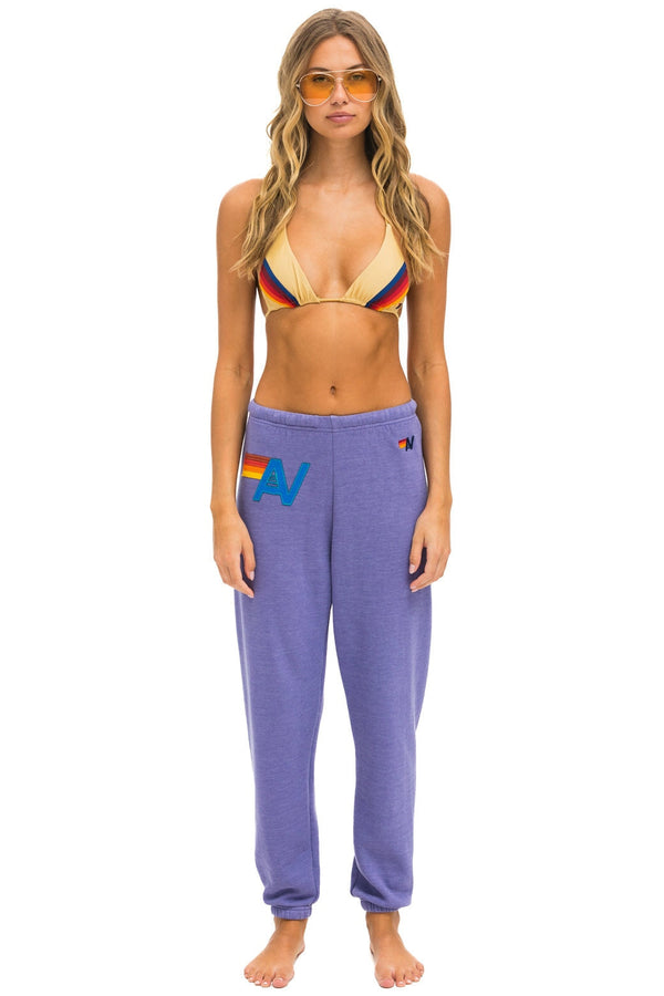 LOGO STITCH SWEATPANTS - LAVENDER