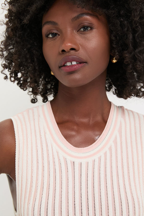 Pink Stripe Knit Amie Dress