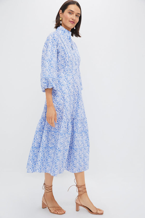 Baby Blue Ditsy Floral Hillsborough Dress