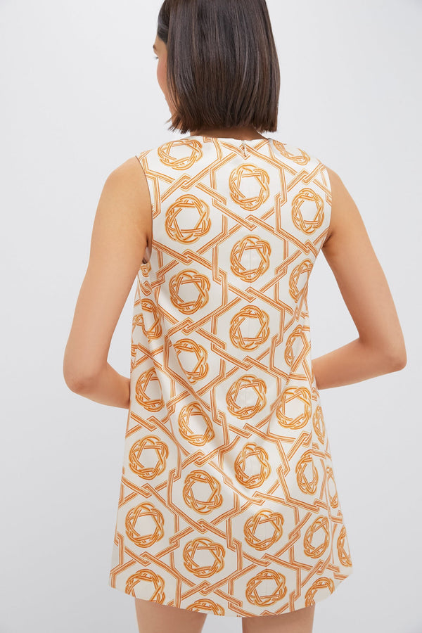 Ivory and Orange Anicka Mini Dress