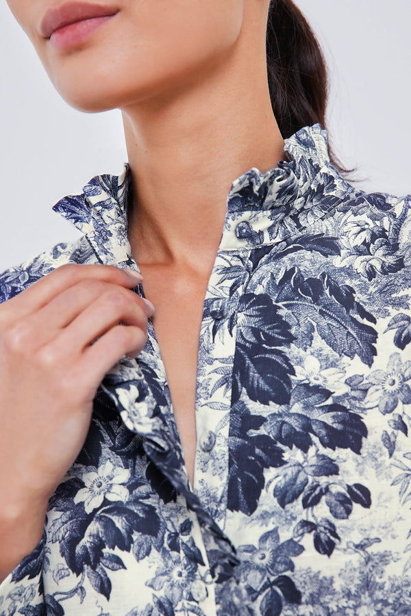 Navy Blue Toile Tate Dress